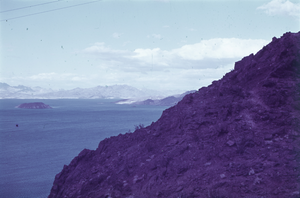 Slide of Lake Mead, outside of Boulder City, circa late 1930s