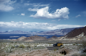 Slide of a road near Lake Mead, circa late 1930s
