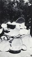Photograph of Helen J. Stewart's Basket collection, circa 1910s