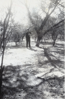Photograph of a woman at the Las Vegas Ranch, circa 1920s to 1940s