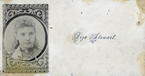 Photograph of Flora Elize Stewart, circa late 1880s
