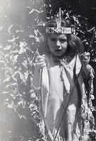 Photograph of a child in costume, circa early 1900s