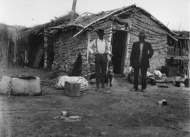 Photograph of Indian Frank's camp, Nevada, circa 1900-1910s