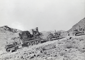 Photograph of Hoover Dam construction, 1931