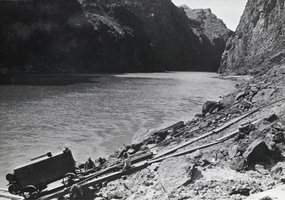 Photograph of a generator during the construction of Hoover Dam, 1931