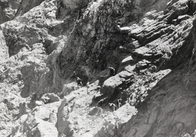 Photograph of construction workers in Boulder Canyon, Nevada, 1931