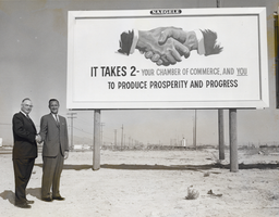 Photograph of Las Vegas Chamber of Commerce billboard, Las Vegas, 1950s-1960s