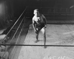 Film transparency of a wrestler, Las Vegas, 1929