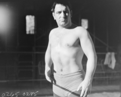 Film transparency of a wrestler, Las Vegas, 1929