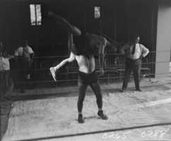 Film transparency of wrestlers,  Las Vegas, 1929
