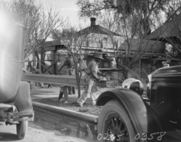 Film transparency of the building of a house, Las Vegas, 1930