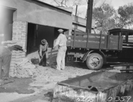 Film transparency of construction, Las Vegas, 1930