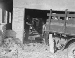 Film transparency of construction, Las Vegas, 1930