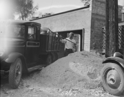 Film transparency of construction, Las Vegas, 1930