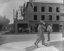 Film transparency of Fremont Street, Las Vegas, 1929-1930