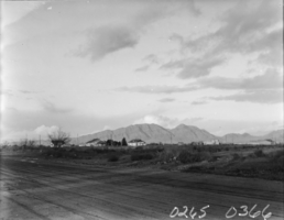 Film transparency of lower Fremont Street, Las Vegas, 1930s