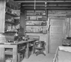 Film transparency of view of a room inside the concrete testing laboratory, Las Vegas, Nevada, circa 1929-1930