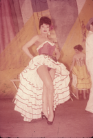 Slide of an unidentified showgirl, Las Vegas, Nevada, circa 1950s-1960s