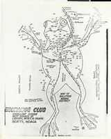 Photograph of the famous map of Bullfrog Mining District, Beatty, Nevada, circa 1950s