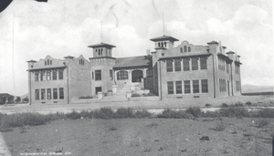 Postcard of Fifth Street Grammar School, Las Vegas, circa 1910s-1930s