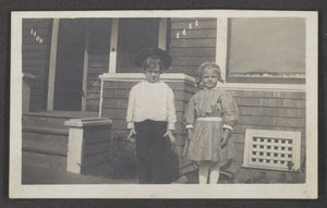 Photograph of Harold Stocker with neighbor Ruth Drummond, Los Angeles, 1904-1906