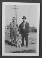 Photograph of Harold Stocker with father Oscar Stocker, Reading, Pennsylvania, circa 1918