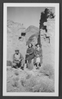 Photograph of Mayme Stocker, Geraldine Stocker and Clarence Britain, Las Vegas, circa 1910-1920