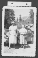 Photograph of Mayme Stocker and Helen Britian, Mount Charleston, circa 1950s