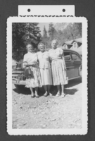 Photograph of Mayme Stocker and friends, Mount Charleston, circa 1950s