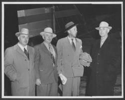 Photograph of Harold Stocker, Senator Harry Cain, and others, February 11, 1951