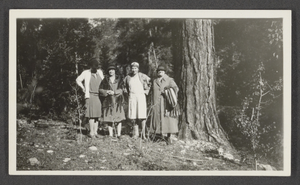 Photographs of Mayme Stocker and others, Mount Charleston, Nevada, circa 1930-1940s