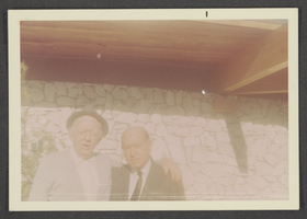 Photograph of Harold Stocker and an unidentified man, Las Vegas, February 1969