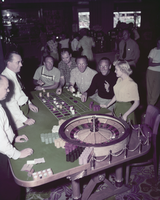 Photograph of gamblers playing roulette, Las Vegas, Nevada, circa 1940s-1950s
