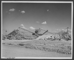 Photograph of gravel conveyors at the U.S. Lime Products Corporation, Apex, Nevada, circa 1963