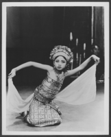 Photograph of Balinese dancer Ni Gusti Raka at the Thunderbird Hotel, Las Vegas, Nevada, circa 1952