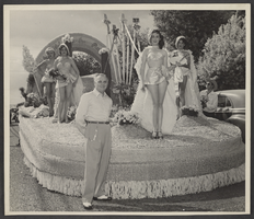 Photograph of a float in the Helldorado Parade on Fremont Street, Las Vegas, Nevada, May 1950
