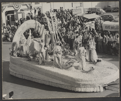 Photograph of a float in the Helldorado Parade on Fremont Street, Las Vegas, Nevada, May 1950