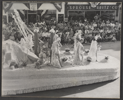 Photograph of a float in the Helldorado Parade on Fremont Street, Las Vegas, Nevada, May 1950