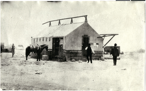 Photograph of the first Post Office in Las Vegas, Nevada, circa 1905