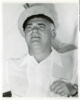 Photograph of Wilbur Clark wearing sailing attire, circa 1950s