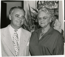 Photograph of Wilbur Clark with his mother Lulu Clark, Las Vegas, Nevada, circa 1950s