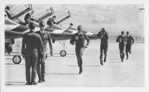 Photograph of Thunderbirds pilots, Nellis Air Force Base, Nevada, October 9, 1979