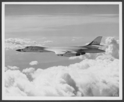 Photograph of a United States Air Force aircraft in flight, circa 1970s to 1980s