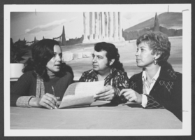 Photograph of fashion show planners at Nellis Air Force Base, Nevada, March 15, 1976