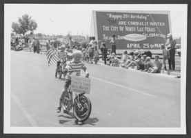 Photograph of children at the North Las Vegas 25th anniversary parade, North Las Vegas, Nevada, April-May, 1971