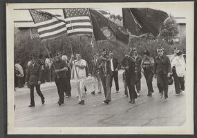 Photograph of veterans marching in a Veteran's Day parade, North Las Vegas, Nevada, November 13, 1978