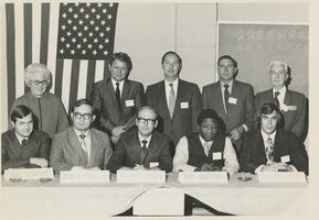 Photograph of panelists discussing issues during meeting, North Las Vegas, Nevada, November 22, 1971