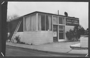 Photograph of the North Las Vegas Chamber of Commerce during remodeling, North Las Vegas, Nevada, January 9, 1974
