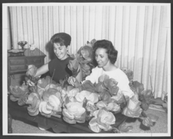 Photograph of North Las Vegas Women's Club members making decorations, April 25, 1966