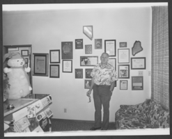 Photograph of Ernie Becker Sr., a local builder and developer, location unknown, circa 1980s.